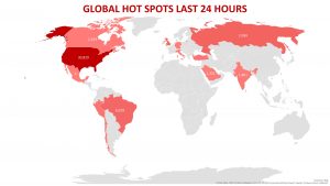 Global hots spots coronavirus May 1