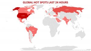 Global Coronavirus Hot Spots May 4, 2020