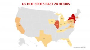 US coronavirus hot spots May 4, 2020