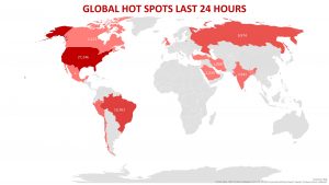 global coronavirus hot spots May 15, 2020, Daily Pandemic Update