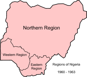 map of nigeria 1960-63