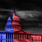 The,United,States,Capitol,Building,Half,Red,And,Blue,,Representing