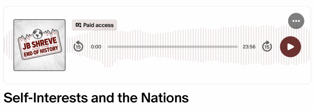 self-interests and the nations