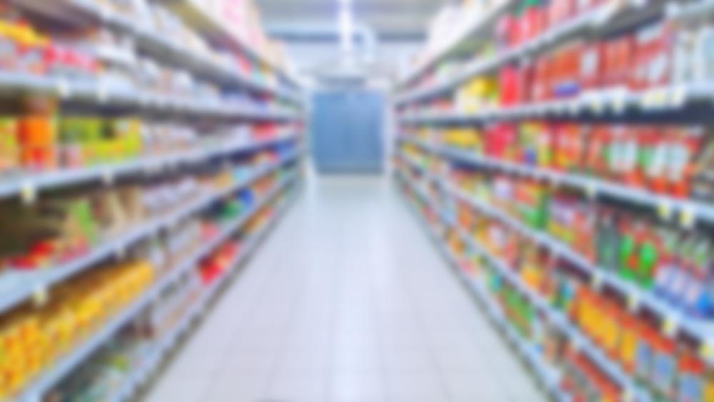 Abstract,Blur,Image,Of,Supermarket,Background.,Defocused,Shelves,With,Products.